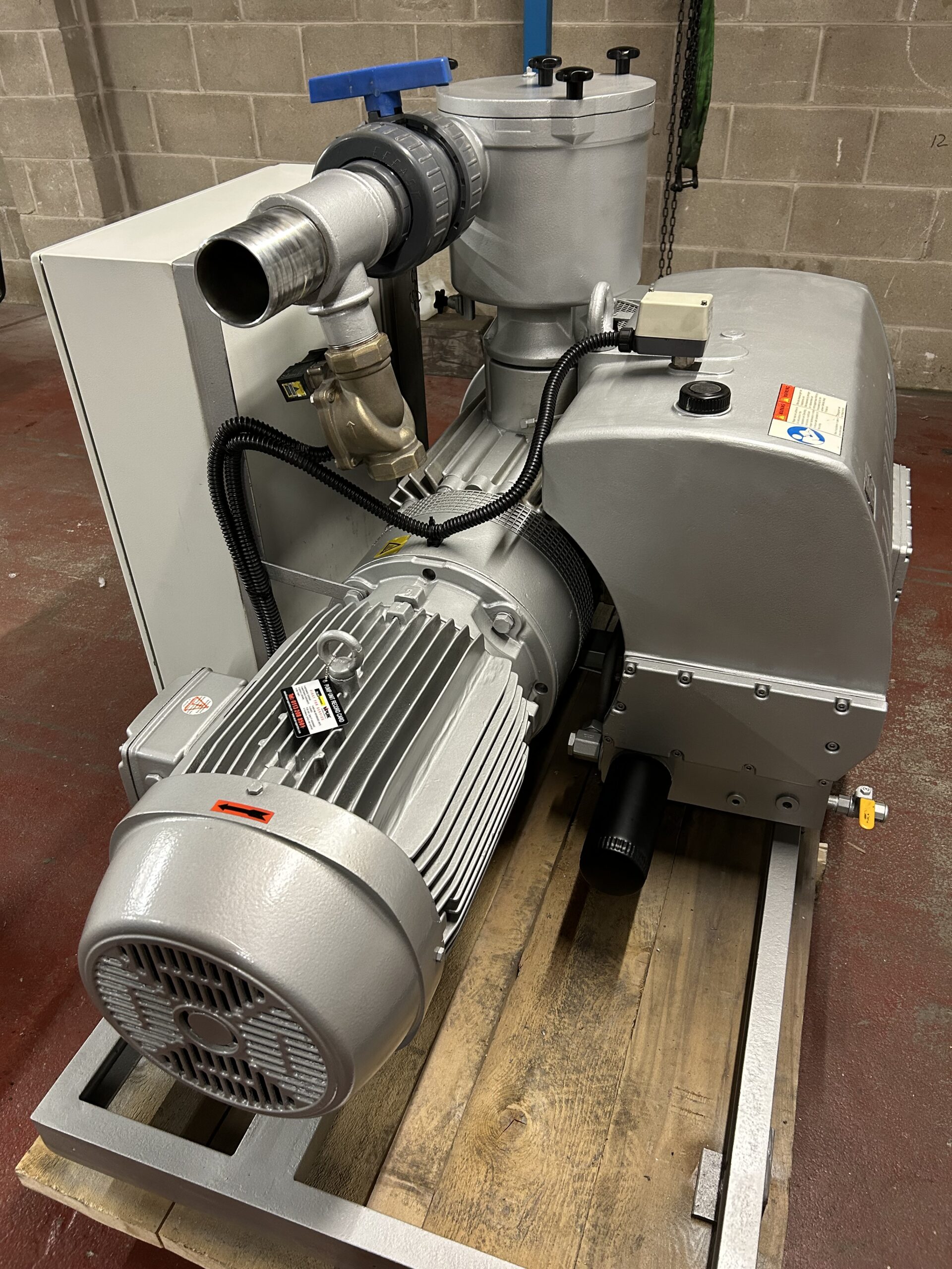 Busch vacuum pump undergoing repair