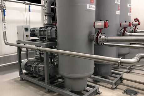 Vacuum degassing system