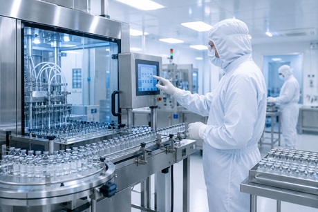 Aseptic pharmaceutical filling line