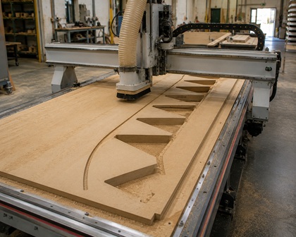 Staircase manufacturing CNC vacuum application