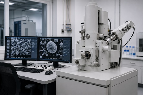 Electron microscope high vacuum application