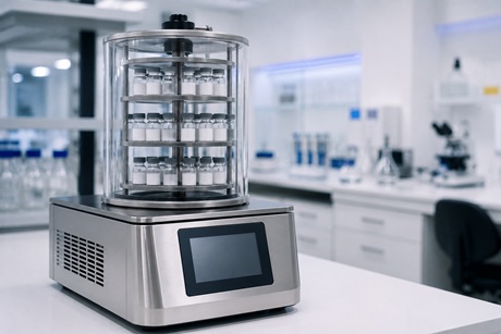 Laboratory freeze drying vacuum application