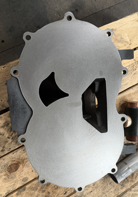 Vacuum pump end plate after workshop refurbishment