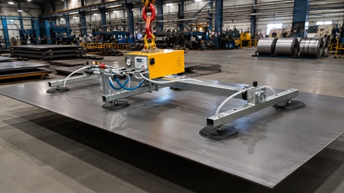 Vacuum lifting equipment moving sheet metal