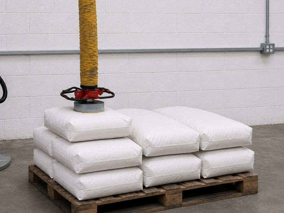 vacuum pick and place of sacks
